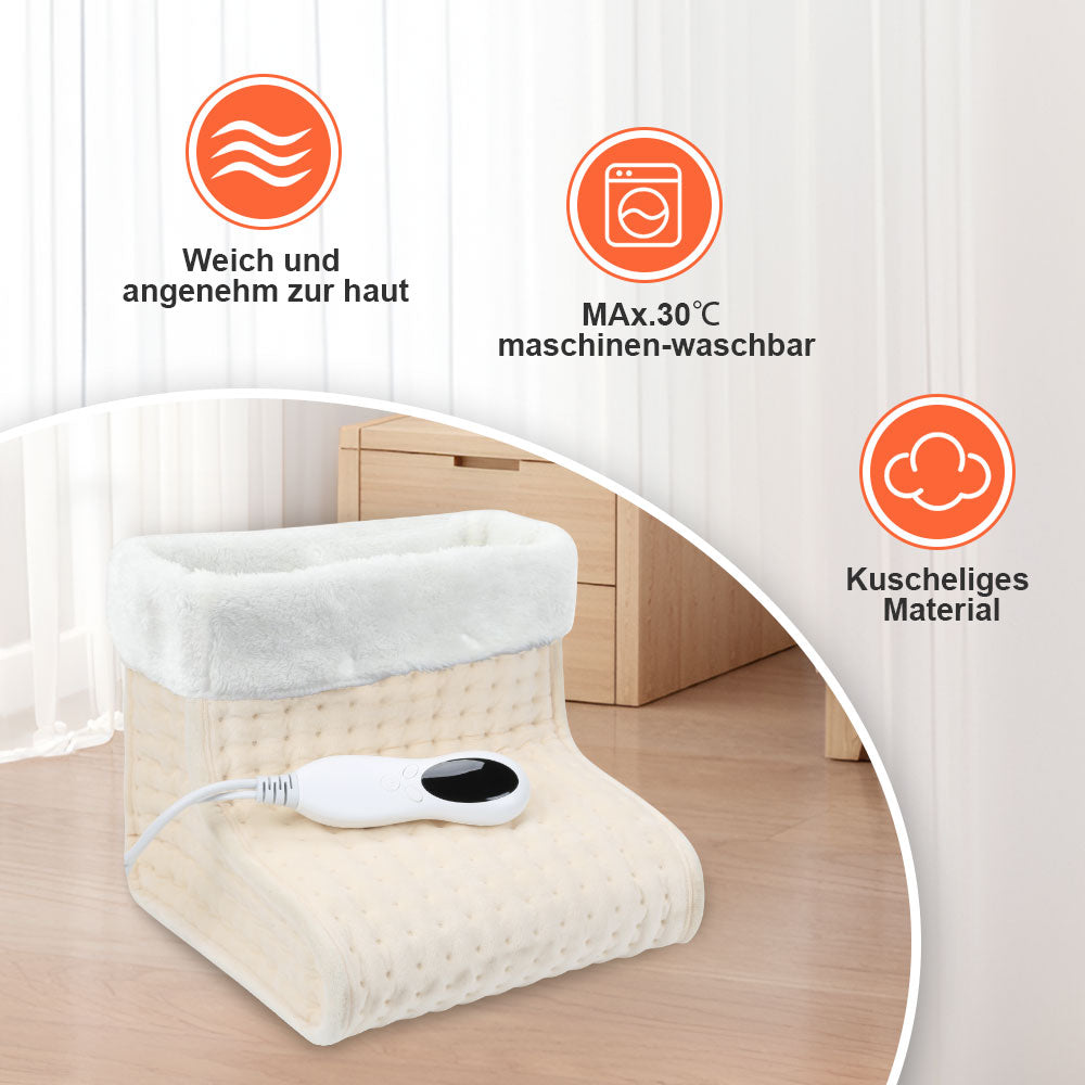 SWANEW Fußwärmer, Waschbarem, mit 10 Temperaturstufen, 45/90/120 Minuten Timer, Elektrische Fußheizung geeignet bis Schuhgröße 46