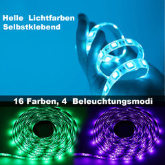 SWANEW Led Strip mit 24 Tasten Fernbedienung, RGB 5050 SMD LED Streifen Selbstklebend 12V, led beleuchtung [Energieklasse F]