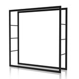 SWANEW Kaminholzregal, Brennholzregal, Holzstapelhilfe, Feuerholzregal aus Metall