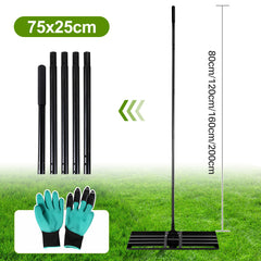 SWANEW Rasen rakel, Rasenschieber, Flächenebner,  Wiese Rechen, 75cmx25cm