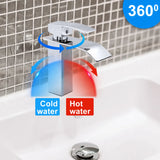 SWANEW Wasserhahn Hochdruck Waschtischmischer Messing Bad Armatur Mischbatterie Einhebelmischer Spültisch