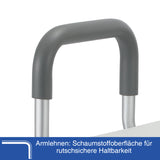 SWANEW Duschstuhl 360°Drehbarer, Höhenverstellbar Duschsitz mit abnehmbaren Armen und Rückenlehne,  Badehocker, rutschfest, Stabil