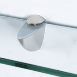 SWANEW Glasablage Glasregal, Glas Wandregal Klarglas mit 8mm ESG Sicherheitsglas und Halterung, Duschregal/Badablage