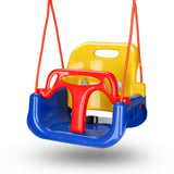 SWANEW Kinderschaukel, Babyschaukel, Spielplatz Schaukel, Outdoor abnehmbare Freien Schaukelsitz Kinder mit Rueckenlehne und Anschnallgurt 3 in 1