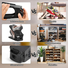 SWANEW 10-50× Schuhstapler, Plastik Verstellbarer Schuhhalter, Schuh Organizer, Schuhregal