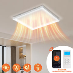 SWANEW Infrarotheizung Deckenheizung, Weiß Kohlenstoffkristall, 360/770W