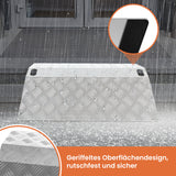 SWANEW Türschwellenrampe, Rollstuhlrampe, 60/80/100cm Alu Auffahrrampe, Schwellenbrücke
