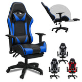 SWANEW Bürostuhl Gaming Stuhl, Ergonomischer Computerstuhl, Gaming Chair mit Fußstütze, Lendenkissen und Kopfkissen, 150 kg Belastbarkeit