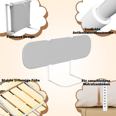 SWANEW Bettgitter Rausfallschutz Klappbar, 120/150/180cm, Höhenverstellbar, Bettschutzgitter, Tragbar Kinderbettgitter