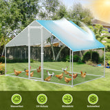 SWANEW Hühnerstall Freilaufgehege, 3x3x2m Voliere, Kleintierstall