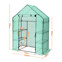 SWANEW Foliengewächshaus Gewächshaus Begehbares Gartenhäuschen Tomatenhaus