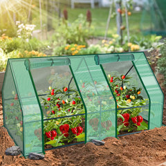 SWANEW Gewächshaus Klein, UV-beständige PE-Plane Foliengewächshaus, Tomatenhaus 180*90*90CM