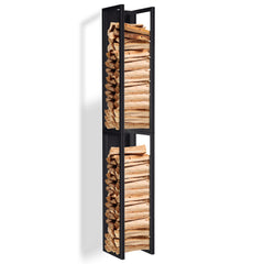 SWANEW Kaminholzregal Metall, Hängend brennholzregal, Feuerholzregal