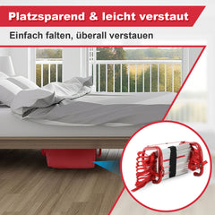 SWANEW 4,5m Faltbare Feuerleiter, EN1147 Zertifiziert, Rettungsleiter, Tragfähigkeit 450KG