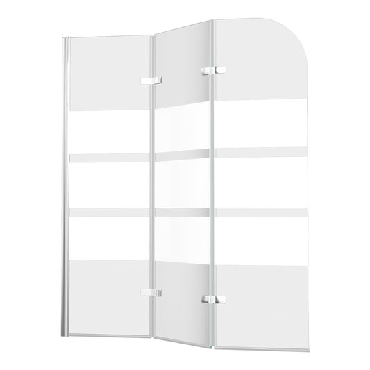 SWANEW Duschwand für Badewanne, 2/3-Teilig faltbar & drehbar Badewannenaufsatz, Duschtrennwand, 6mm ESG Sicherheitsglas Spritzwasserschutz