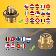 SWANEW Gasheizung für Innenräume, 4,2kw+1,26kw Gas-Elektro-Heizgerät, Gasheizer mit 3 Heizstufen für Gasflaschen bis 15kg, mit Gasdruckregler, Gasschlauch & Euro Gasflaschen Adapter [Energieklasse A]