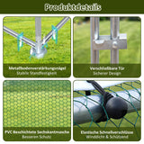 SWANEW Hühnerstall Freilaufgehege, 3x3x2m Voliere, Kleintierstall