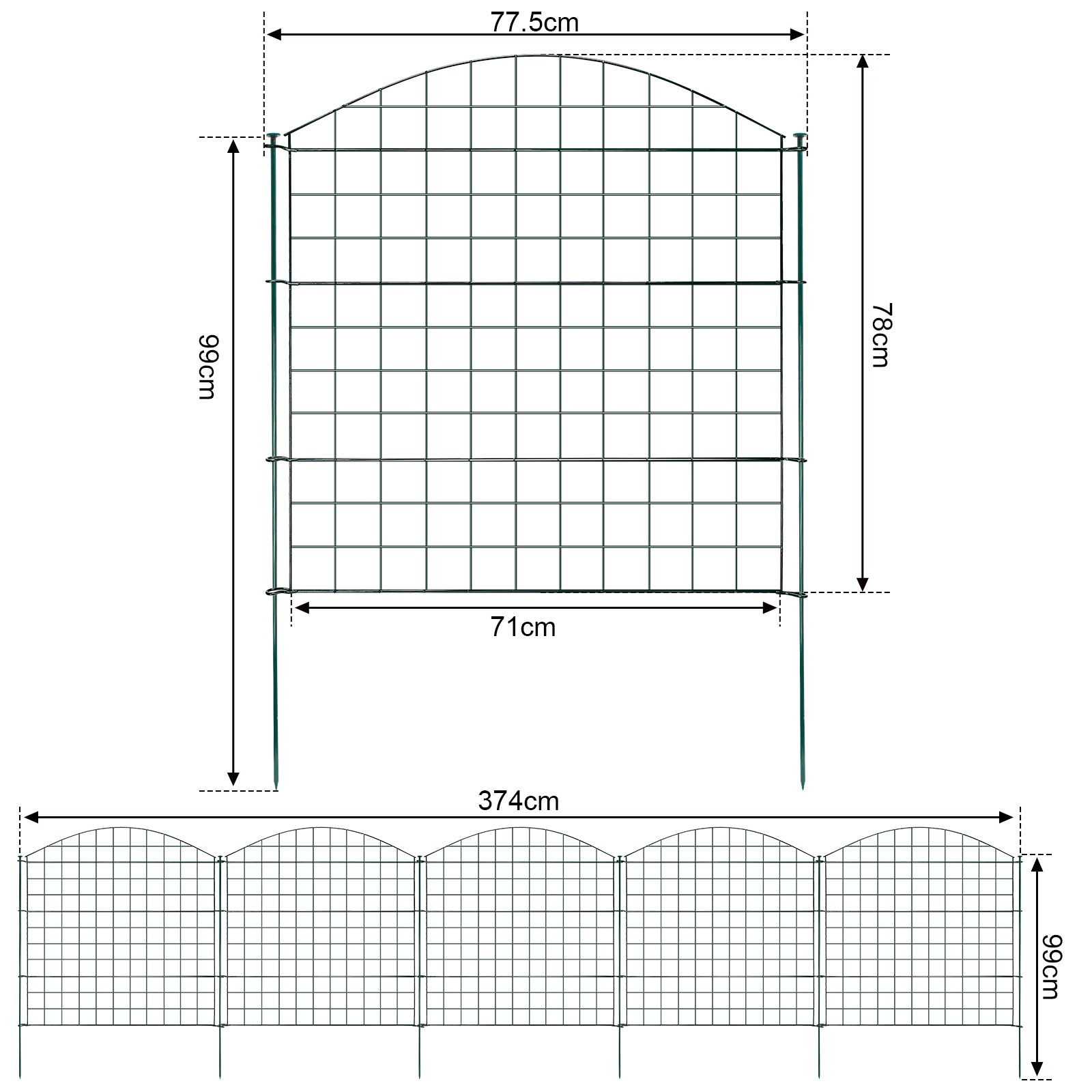 Teichzaun Gartenzaun Steckzaun