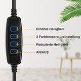 SWANEW LED Schreibtischlampe, 10W Klemmleuchte, Dimmbar Tischlampe