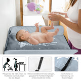 SWANEW Baby Wickeltisch Klappbar, Wickelkombination, mit 4 Rollen