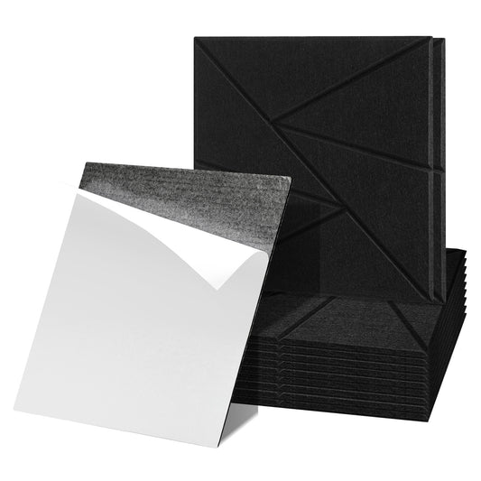 SWANEW Akustikpaneele selbstklebend, Akustikplatten, Akustikschaumstoff, 30x30x0.9cm