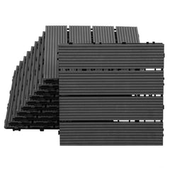 SWANEW WPC Terrassenfliesen, 30x30CM, Gartenfliesen