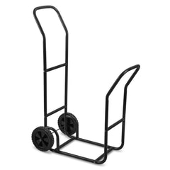 SWANEW Brennholzwagen, max. 80 kg, Kaminholzständer Kaminzubehör mit Rollen Holztransportwagen Brennholzständer, Schwarz 70x42x109cm