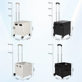 SWANEW Einkaufstrolley Klappbar, Transport Trolley, mit neigbarer Teleskopgriff & Deckel 45L/50L