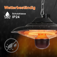 SWANEW Deckenheizstrahler, Infrarot Heizstrahler 1500/2000W, Wärmestrahler, Terrassenstrahler
