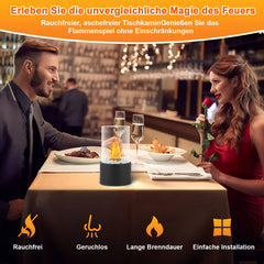 SWANEW Bioethano Tischkamin, Dekokamin, Rund Tischfeuer, 12 x 22 cm