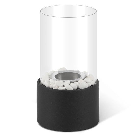 SWANEW Bioethano Tischkamin, Dekokamin, Rund Tischfeuer, 12 x 22 cm