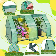 SWANEW Gewächshaus Klein, UV-beständige PE-Plane Foliengewächshaus, Tomatenhaus 180*90*90CM