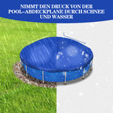 SWANEW Poolkissen Winter, Pool Luftkissen 120 x 120 cm