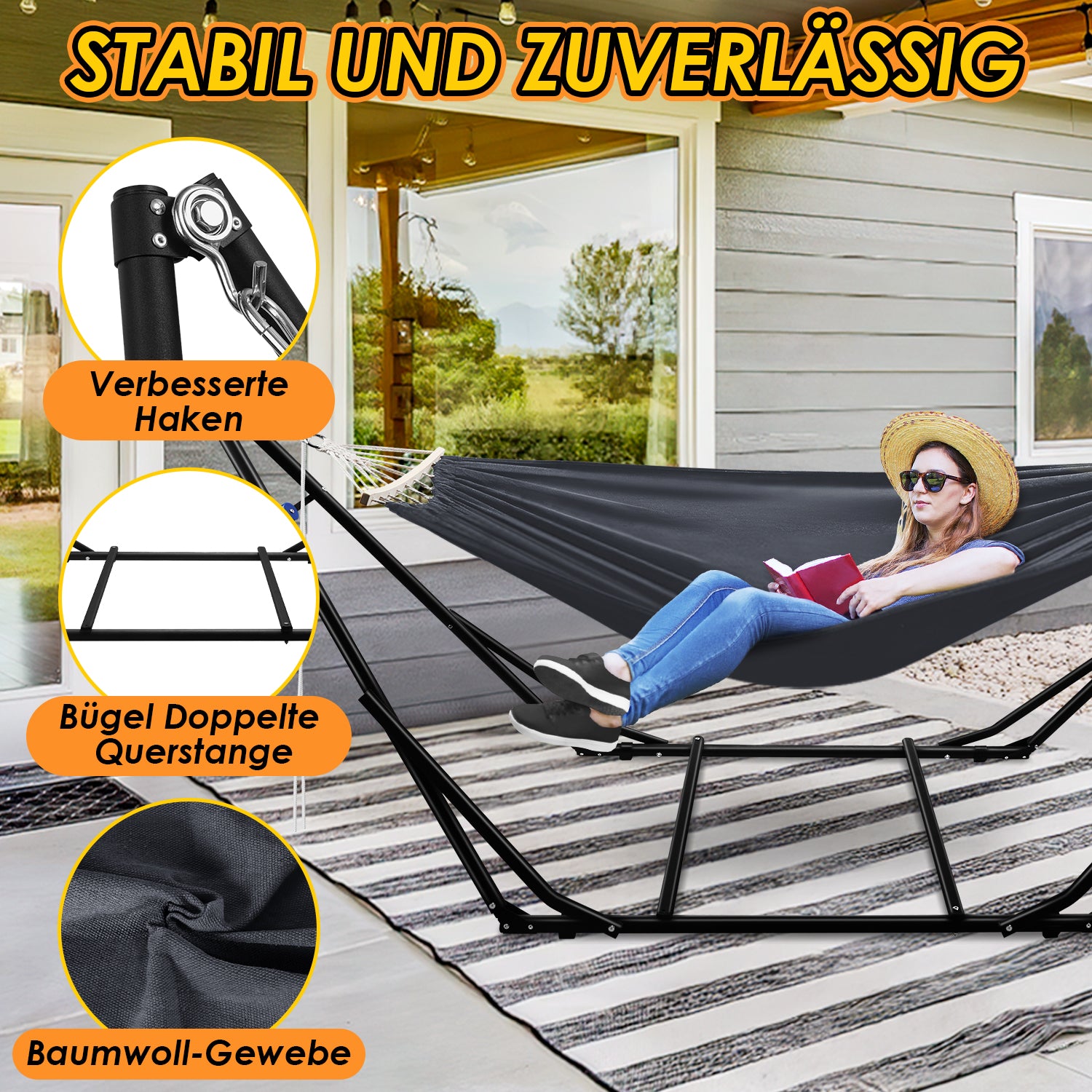 Hängematte mit Gestell