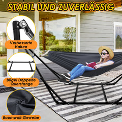SWANEW Hängematte mit Gestell, Hängematten, Hängesessel, Mit Tragetasche Metallgestell bis 150 kg