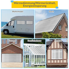 SWANEW Isolierfolie 1M X 30M Heizkörper Reflexionsfolie 30㎡ thermofolie Reflexionsfolie Heizung Dämmfolie Isolierung Wand Isolierfolie Heizung, 200 g/m²