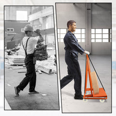 SWANEW Plattenwagen, bis 1000kg, Transportwagen, Plattentransporter, 4 Lenkrollen mit Bremse