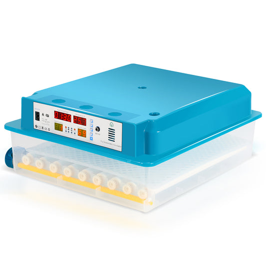 SWANEW 64 Eier Brutmaschine Vollautomatisch, Brutautomat Vollautomatisch Hühner mit Feuchtigkeitsüberwachung und Automatischer Eierrotation