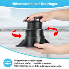 SWANEW Stelzlager Höhenverstellbar, Terrassenlager, Fliesen Plattenlager, 19-140mm