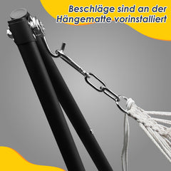 SWANEW Hängematte mit Gestell, Hängematten, Hängesessel, Mit Tragetasche Metallgestell bis 150 kg