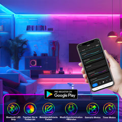 SWANEW LED Strip, Neon LED Strip, RGBIC Streifen mit App-Steuerung Musik-Sync DIY-Farbwechsel Lichtband, LED band Neon