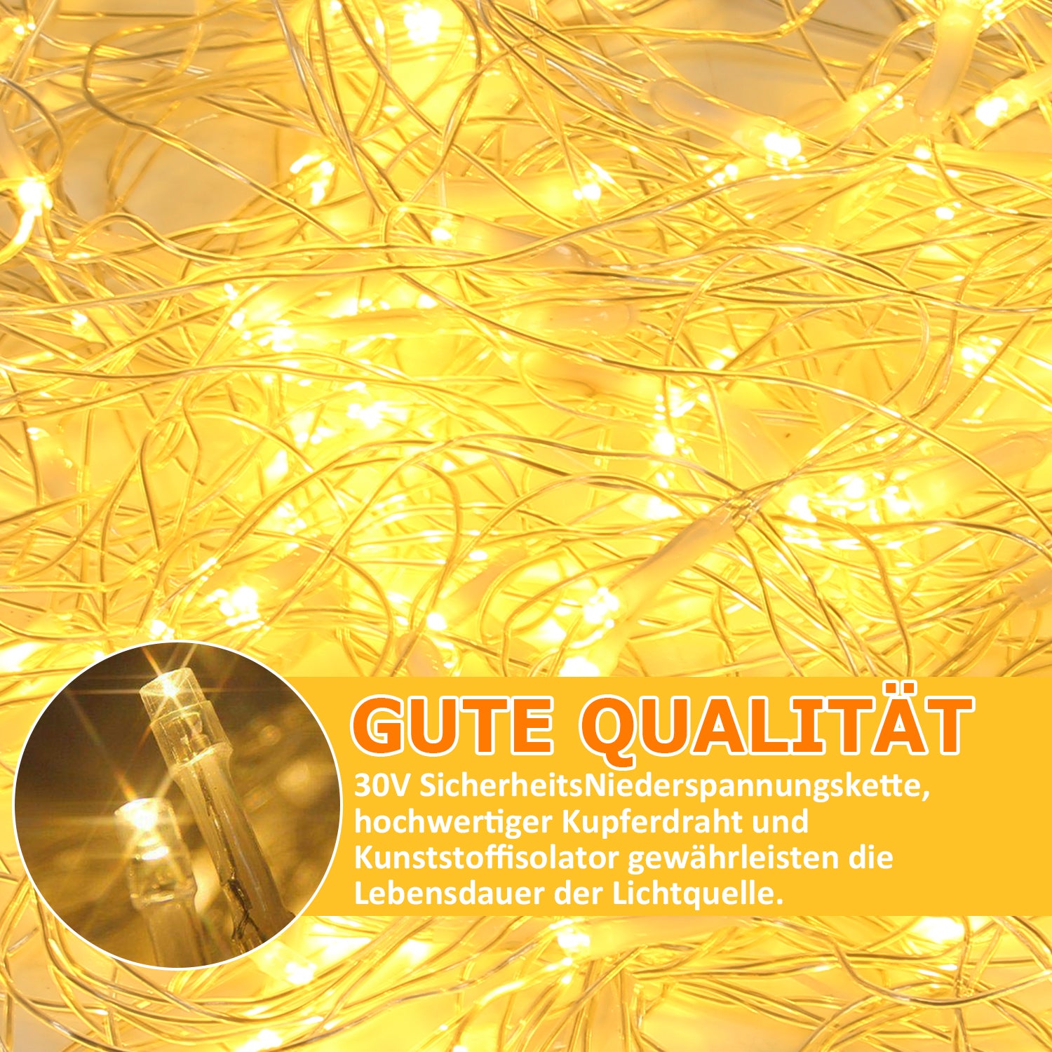 SWANEW LED Lichternetz Außen LED Lichtervorhang Lichterkette Netzlicht mit 8 Modi,  Memory-Funktion, IP44 Wasserdicht [Energieklasse G]