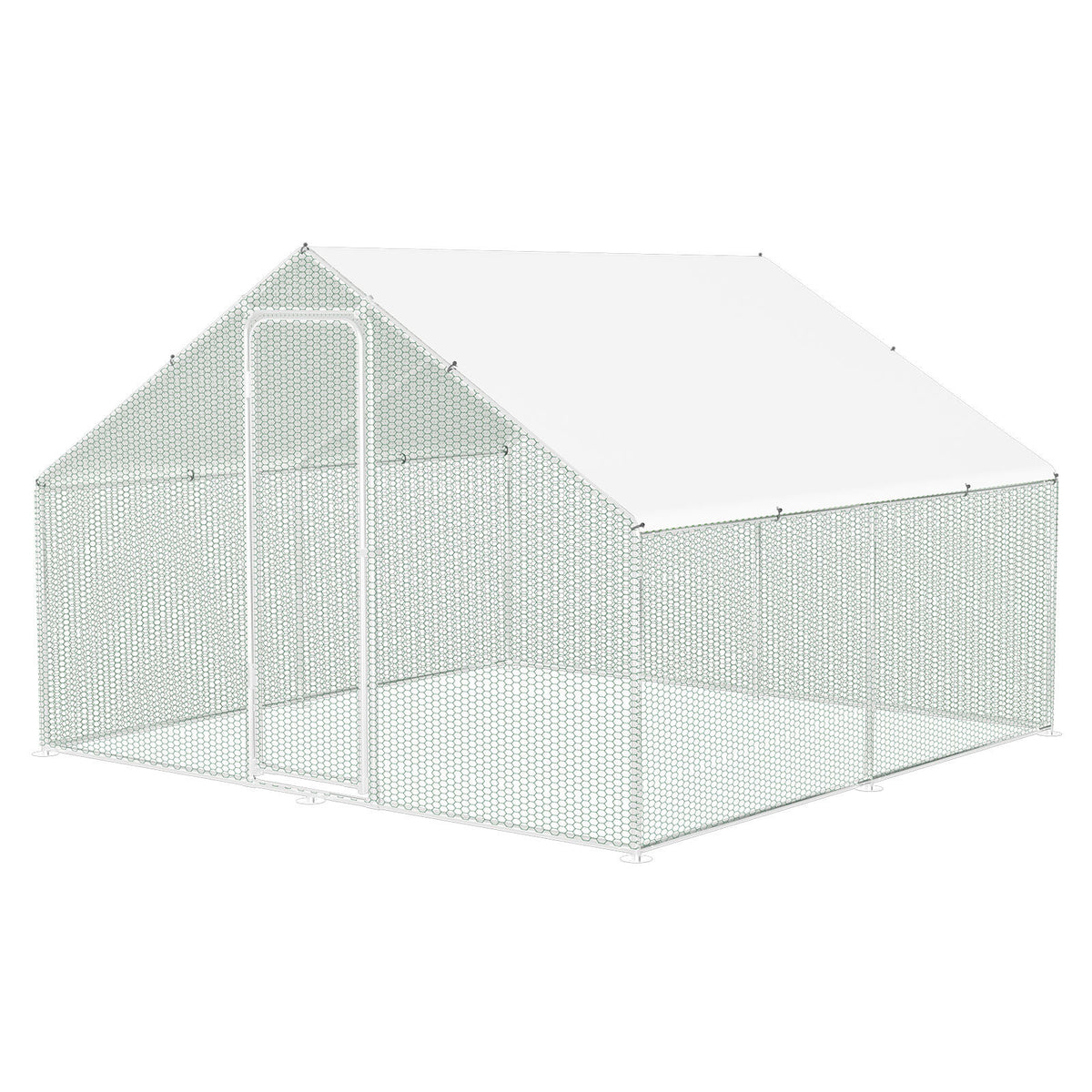 SWANEW Hühnerstall Freilaufgehege, 3x3x2m Voliere, Kleintierstall