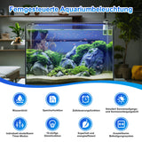SWANEW LED Aquarium Beleuchtung, 24/7 Modus, wasserdicht, 55-150cm, Aufsetzleuchte Vollspektrum Licht