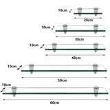 SWANEW Glasablage Glasregal, Glas Wandregal Klarglas mit 8mm ESG Sicherheitsglas und Halterung, Duschregal/Badablage