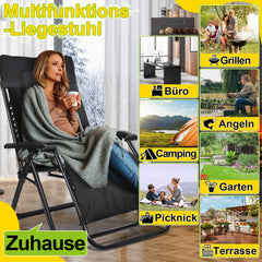 SWANEW Sonnenliege, Liegestuhl, klappbar Gartenstuhl, Relaxsessel Liege