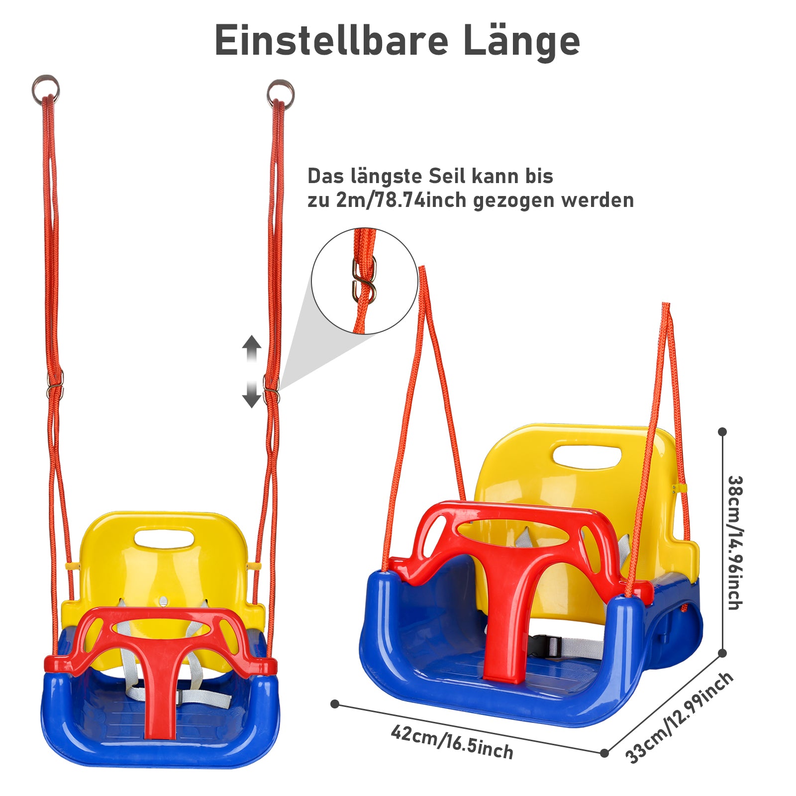 3-in-1 Kinderschaukel & Babyschaukel