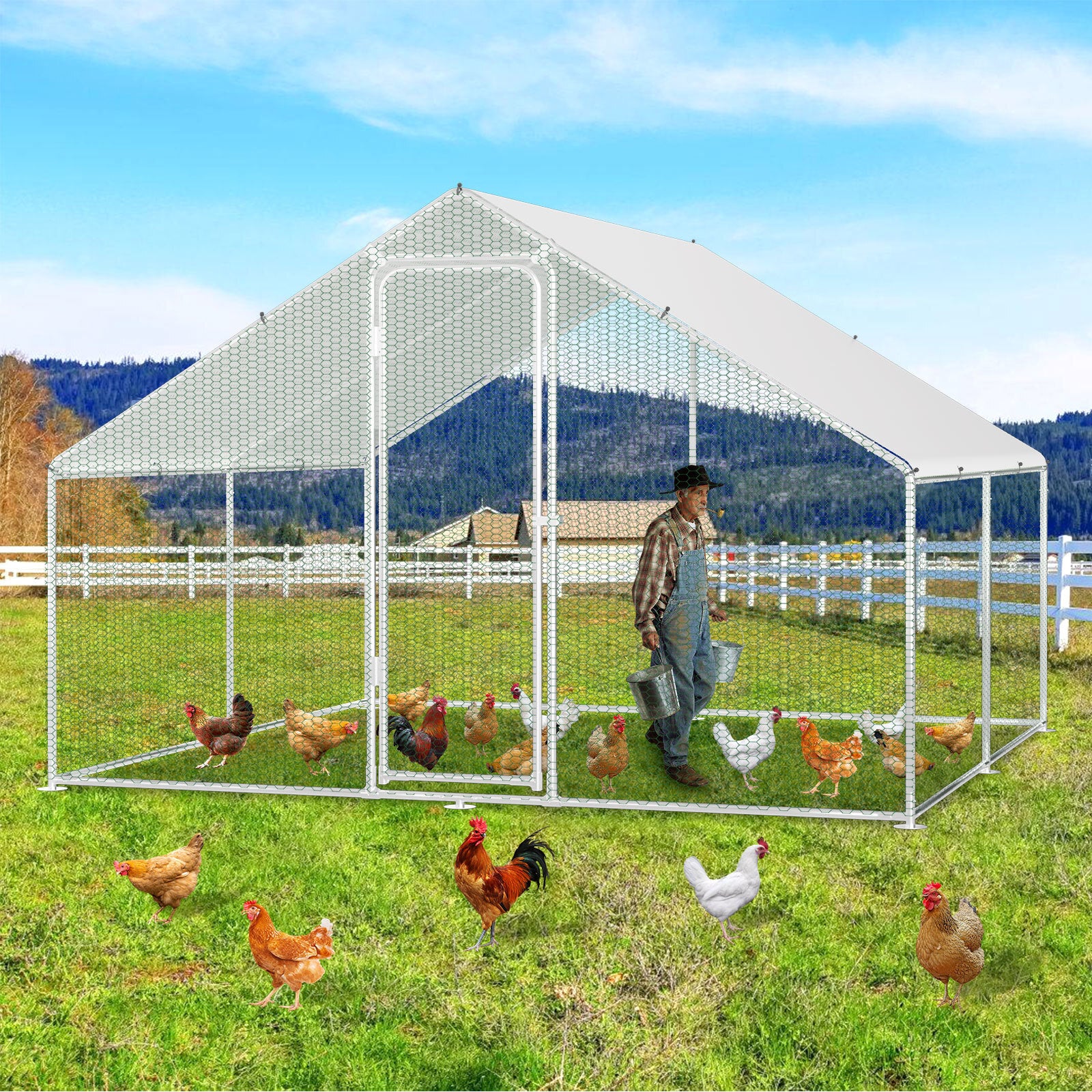 Hühnerstall Freilaufgehege 3x3x2m