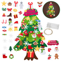 SWANEW Filz Weihnachtsbaum, DIY Lichterketten für Kinder
