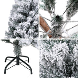 SWANEW Künstlicher Weihnachtsbaum mit Schnee, Automatischer künstlich Tannenbaum, Klapp-Schirmsystem